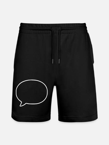 Personalize your own speech bubble comic - Stanley/Stella Trainer Unisex Organic Jogging Shorts - black