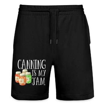 Canning Is My Jam - Stanley/Stella Trainer Unisex Organic Jogging Shorts - black - Front - Nik (191cm) & Marisol (170cm)
