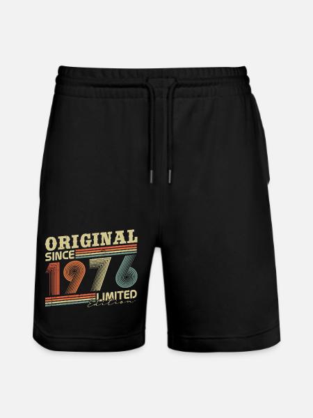 Original 1976 Vintage Vintage Fødselsdagsgave - Stanley/Stella Trainer økologiske unisex joggingshorts - sort