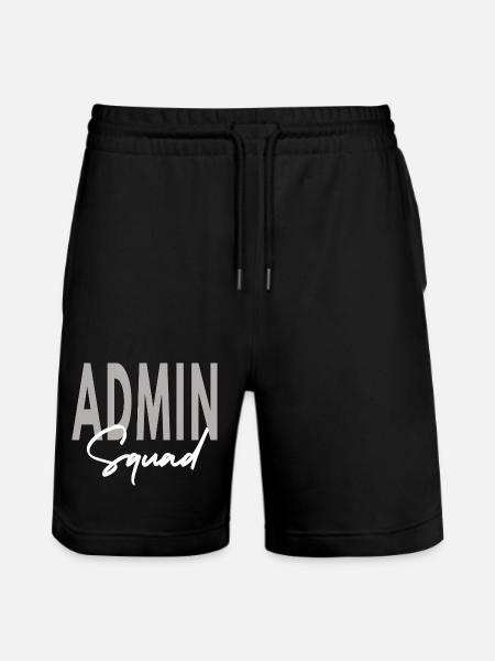 Admin Squad Assistent Teamadministrator - Stanley/Stella Unisex Bio Joggingshorts Trainer - Schwarz