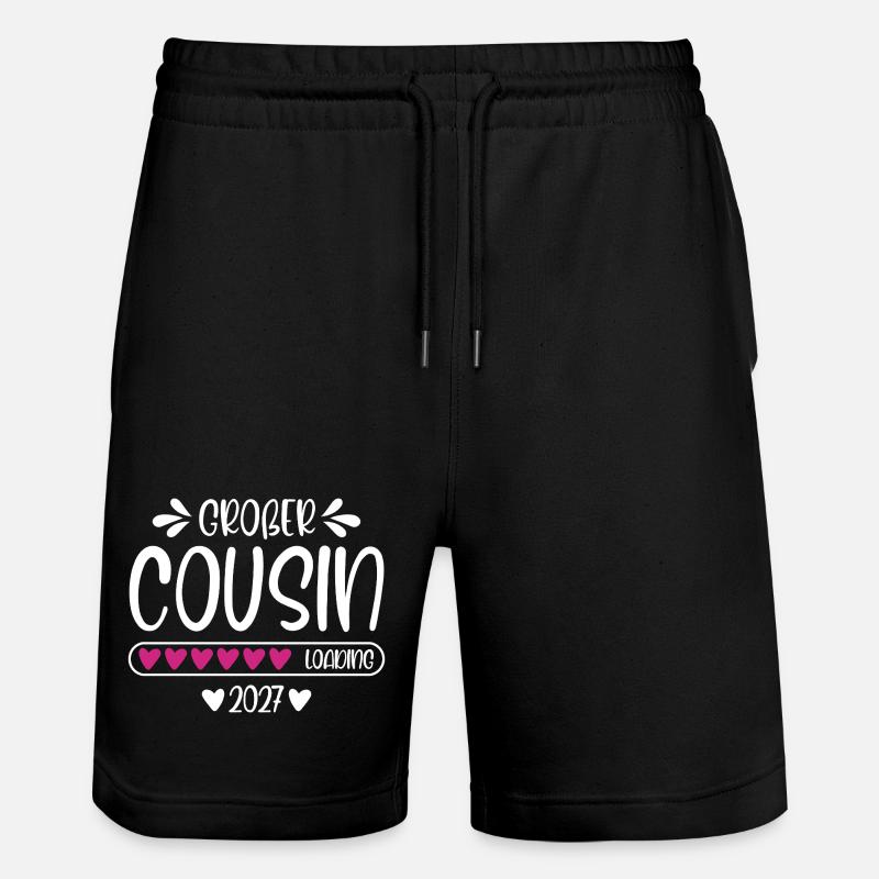 Big Cousin 2027 loading - Stanley/Stella Trainer Unisex Organic Jogging Shorts - black