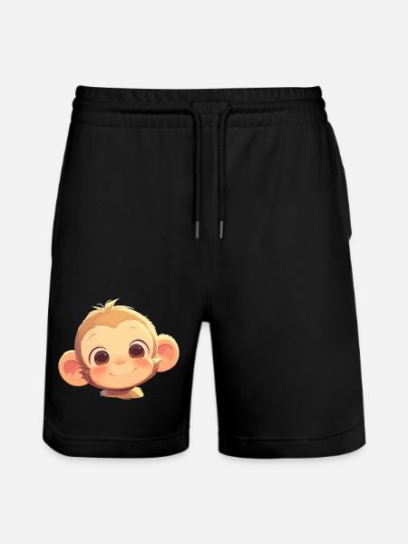 Macaque Macaque - Stanley/Stella Trainer Unisex Organic Jogging Shorts - black