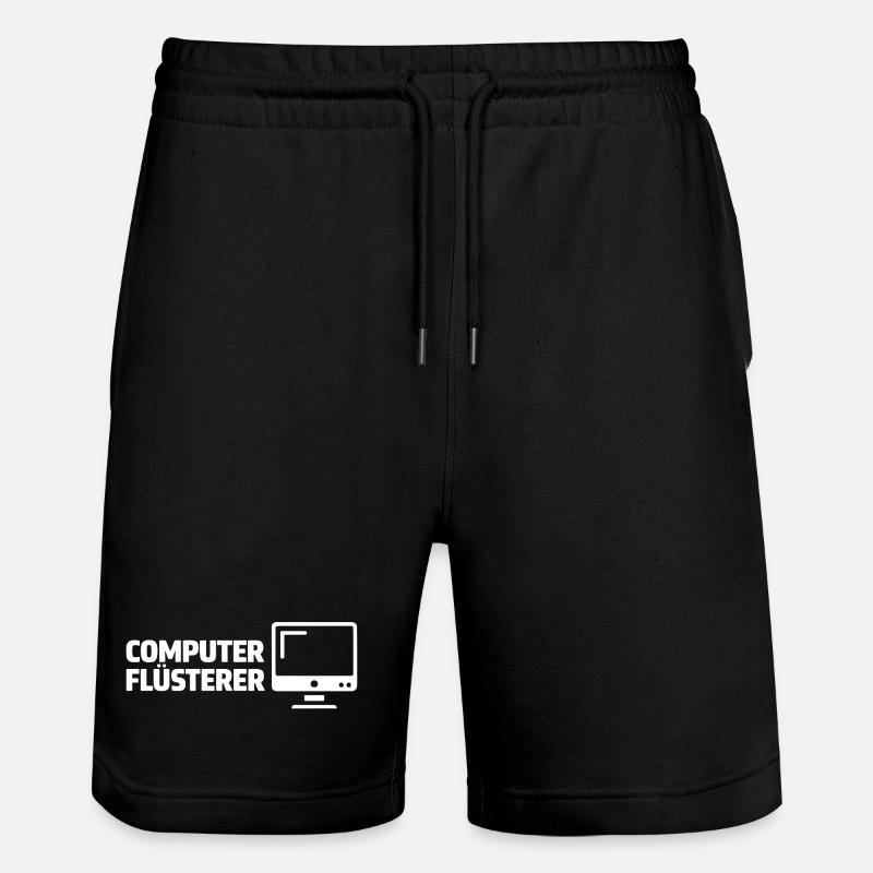 Computer Whisperer - Stanley/Stella Trainer Unisex Organic Jogging Shorts - black