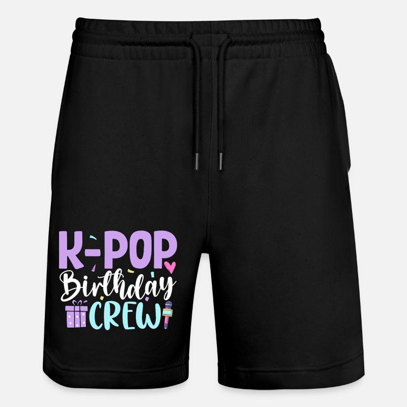 K Pop Birthday Crew - Stanley/Stella Unisex Bio Joggingshorts Trainer - Schwarz