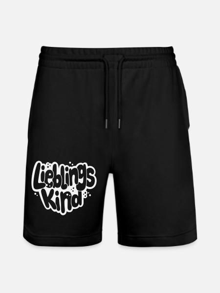 Lieblingskind Bubblige Schrift - Stanley/Stella Unisex Bio Joggingshorts Trainer - Schwarz
