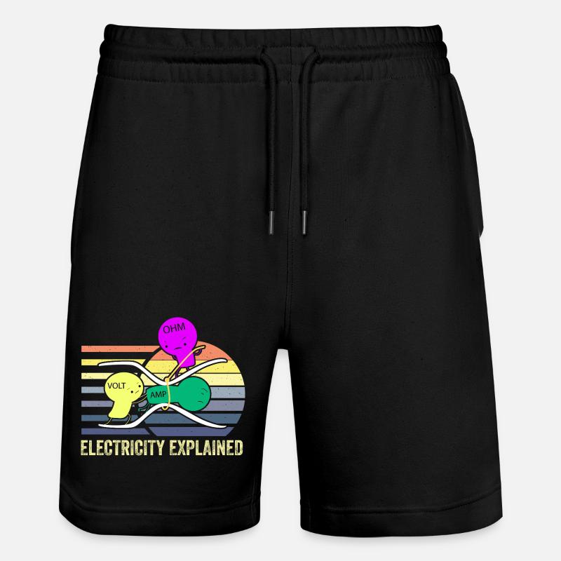Elektrizitätstrio: Ohm Amp Volt - Stanley/Stella Unisex Bio Joggingshorts Trainer  - Schwarz
