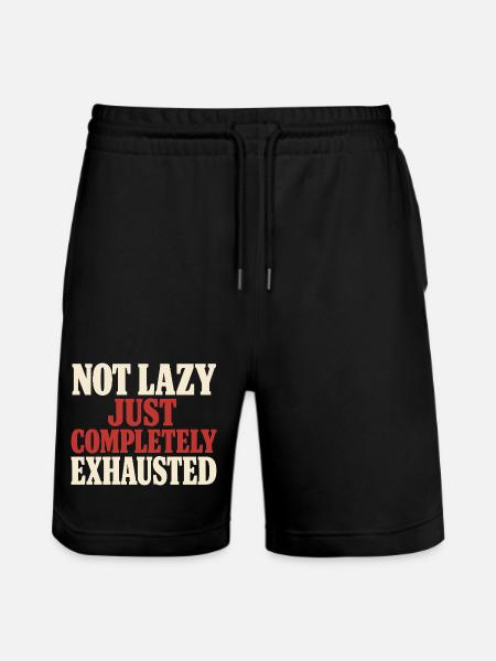 Burnt-out millennial, tired adult, - Stanley/Stella Trainer Unisex Organic Jogging Shorts - black