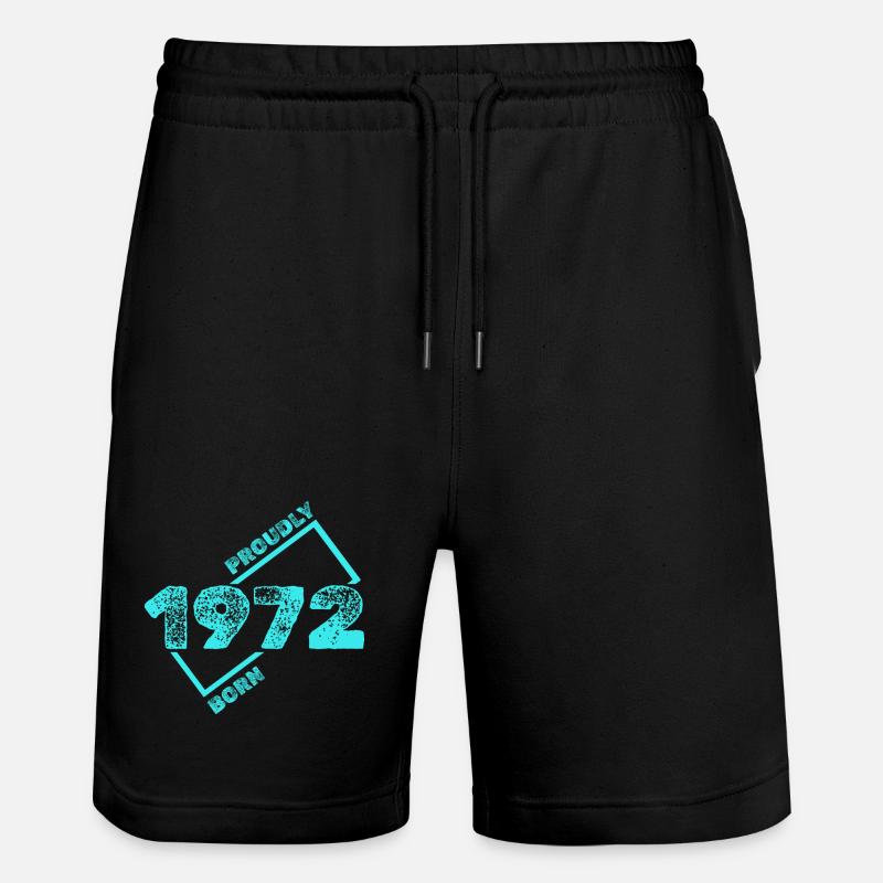 Geschenkidee 1972 - Stanley/Stella Unisex Bio Joggingshorts Trainer  - Schwarz