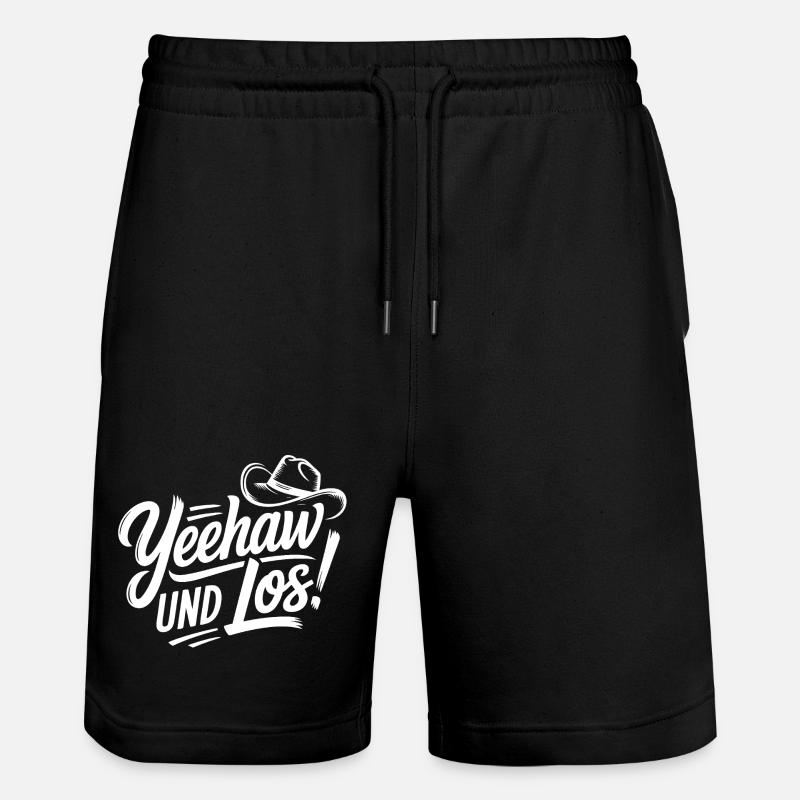 Yeehaw und Los! Western Script - Stanley/Stella Unisex Bio Joggingshorts Trainer  - Schwarz