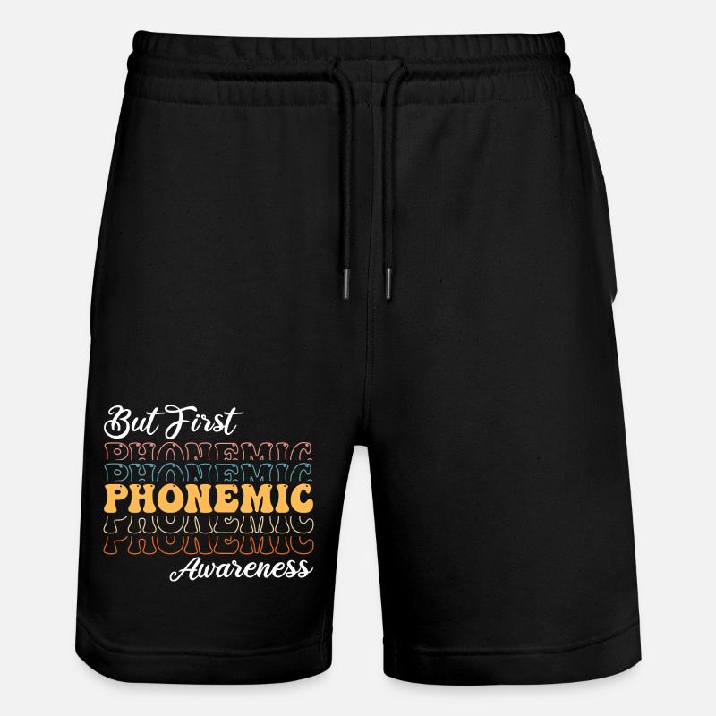 D’abord la conscience phonémique - Short de jogging bio TRAINER Stanley/Stella unisexe - noir