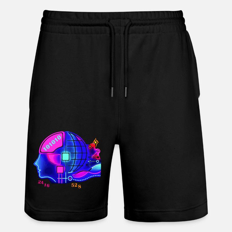 Merging AI and human intelligence - Stanley/Stella Trainer Unisex Organic Jogging Shorts - black