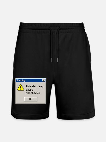 Retro-90er-Computerfehler-Pop-up-Flashback - Stanley/Stella Unisex Bio Joggingshorts Trainer - Schwarz