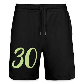 Numéro 30 - Short de jogging bio TRAINER Stanley/Stella unisexe - noir - Devant - Nik (191cm) & Marisol (170cm)