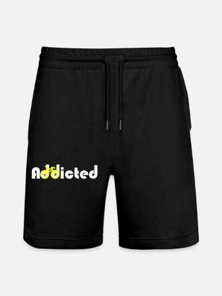 Addicted to cycling - Stanley/Stella Trainer Unisex Organic Jogging Shorts - black