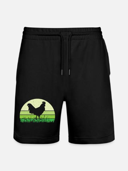 Rooster - Stanley/Stella Trainer Unisex Organic Jogging Shorts - black