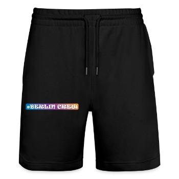 Berlin Crew - Stanley/Stella Unisex Bio Joggingshorts Trainer  - Schwarz - Vorne - Nik (191cm) & Marisol (170cm)