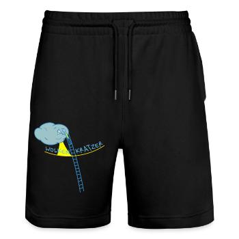 Hoffnung auf Sonne - Stanley/Stella Unisex Bio Joggingshorts Trainer  - Schwarz - Vorne - Nik (191cm) & Marisol (170cm)