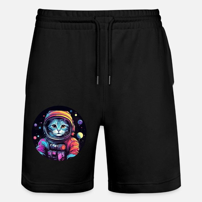 Astronaute de l’espace Cat - Short de jogging bio TRAINER Stanley/Stella unisexe - noir