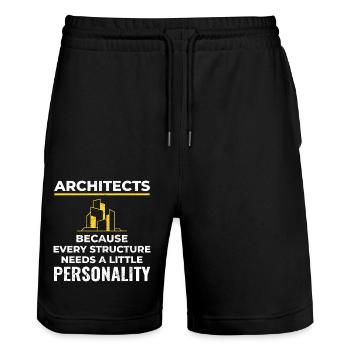 Architectes : chaque structure a besoin de personnalité ! 🏰 - Short de jogging bio TRAINER Stanley/Stella unisexe - noir - Devant - Nik (191cm) & Marisol (170cm)