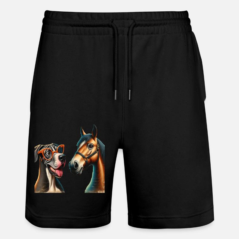 Hipster Pals Portraiture - Short de jogging bio TRAINER Stanley/Stella unisexe - noir