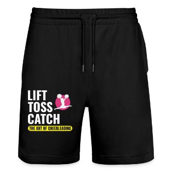 Cheerleader Cheerleading Girl Cheering Cheer Squad - Stanley/Stella Trainer Unisex Organic Jogging Shorts - black - Front - Nik (191cm) & Marisol (170cm)