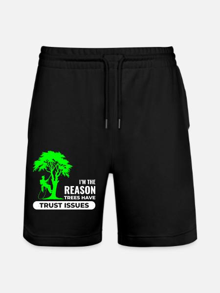 Baumpfleger Baumchirurg Kletterer Klettertrimmer - Stanley/Stella Unisex Bio Joggingshorts Trainer  - Schwarz