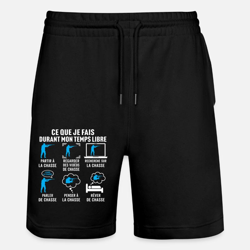 Partir à la chasse - Short de jogging bio TRAINER Stanley/Stella unisexe - noir