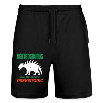 Kentrosaurus dinosaure dinosaure dinosaure paléontologue fossile - Short de jogging bio TRAINER Stanley/Stella unisexe - noir - Devant - Nik (191cm) & Marisol (170cm)