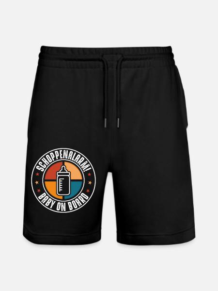 Bottle alarm - Stanley/Stella Trainer Unisex Organic Jogging Shorts - black