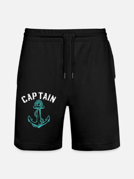 Kapitän Captain Anker - Stanley/Stella Trainer Unisex Organic Jogging Shorts - black
