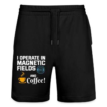 Electrician Humor Electrical Technician Coffee - Stanley/Stella Trainer Unisex Organic Jogging Shorts - black - Front - Nik (191cm) & Marisol (170cm)