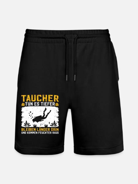 Taucher - Stanley/Stella Unisex Bio Joggingshorts Trainer - Schwarz