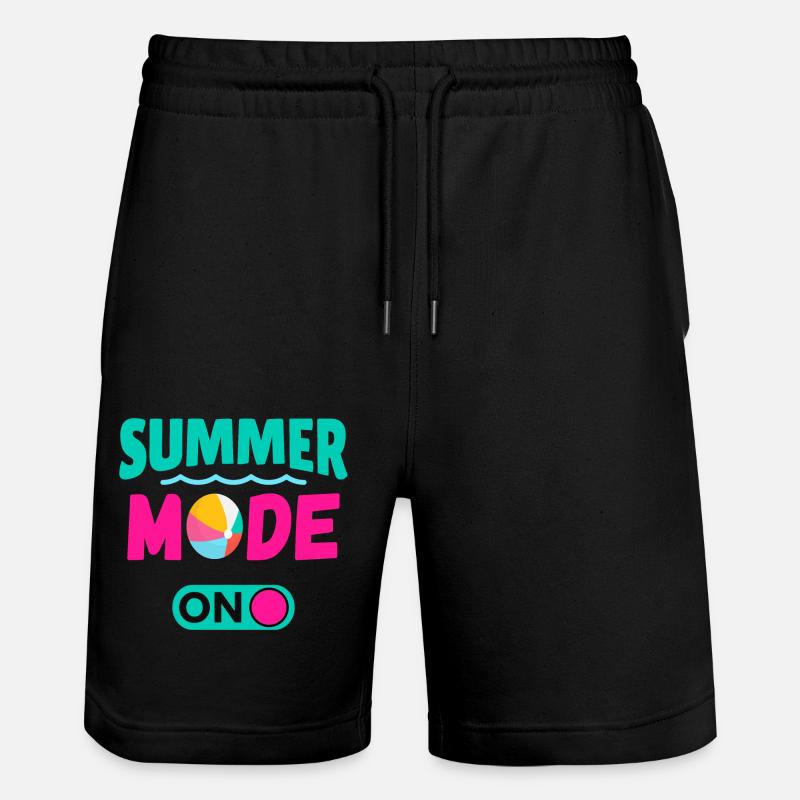 Sommermodus Ein - Stanley/Stella Unisex Bio Joggingshorts Trainer  - Schwarz
