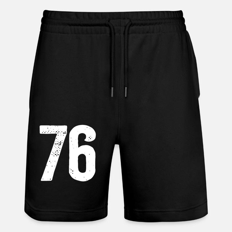 76 Numéros Blanc - Short de jogging bio TRAINER Stanley/Stella unisexe - noir