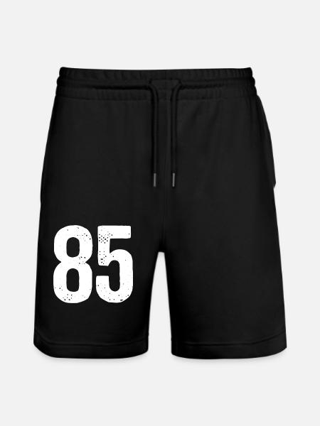 85 Numbers White - Stanley/Stella Trainer Unisex Organic Jogging Shorts - black