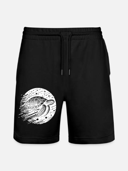 Turtle futuristic modern cyber - Stanley/Stella Trainer Unisex Organic Jogging Shorts - black