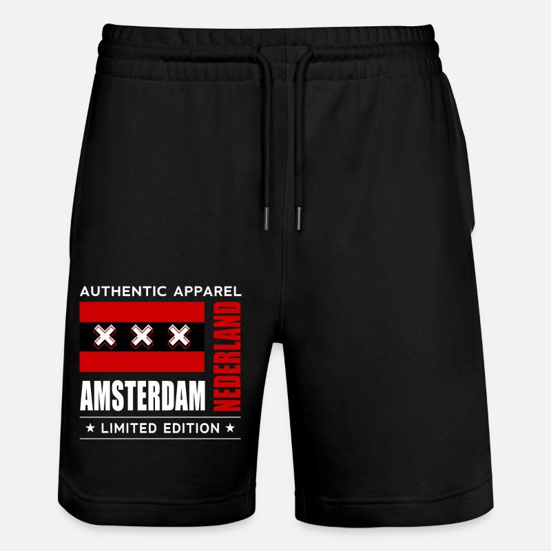 Amsterdam - Stanley/Stella Unisex Bio Joggingshorts Trainer  - Schwarz