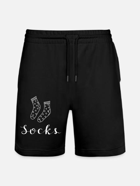 Socken Herz - Stanley/Stella Unisex Bio Joggingshorts Trainer - Schwarz