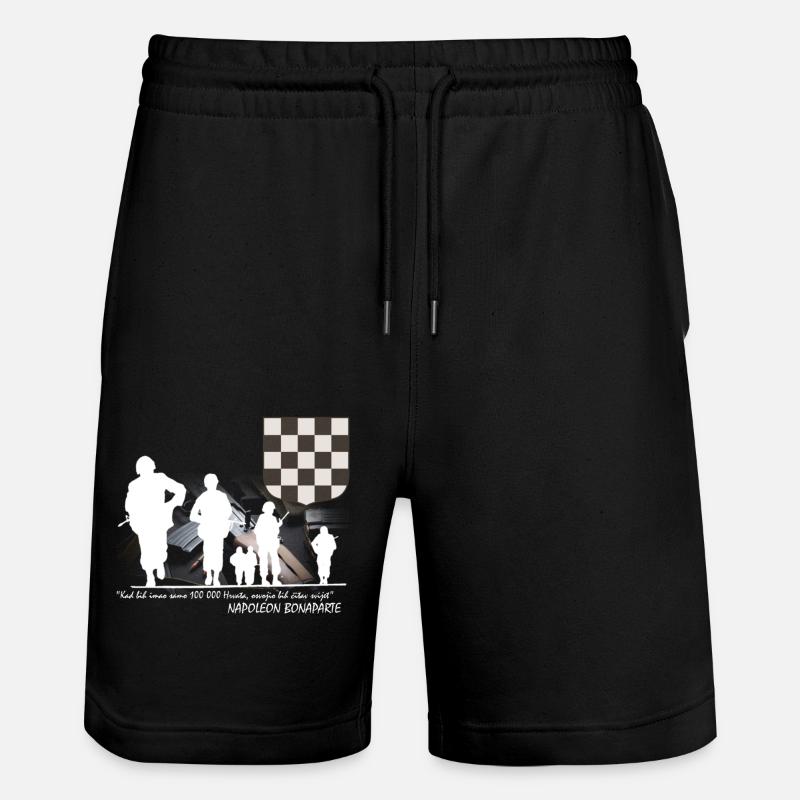 HRVATSKA VOJSKA - Short de jogging bio TRAINER Stanley/Stella unisexe - noir