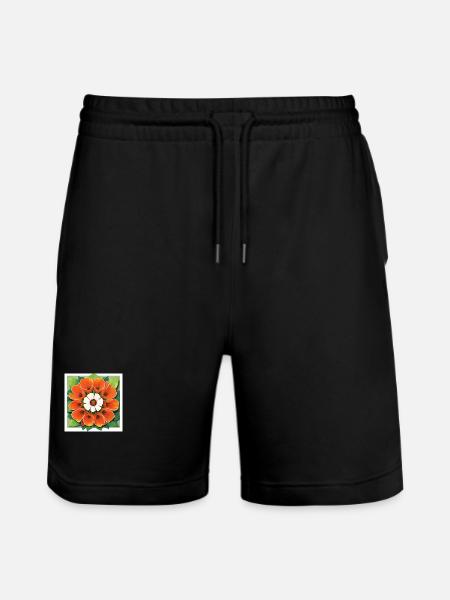 Wunderschöne Mohnblume Strauß - Stanley/Stella Unisex Bio Joggingshorts Trainer - Schwarz