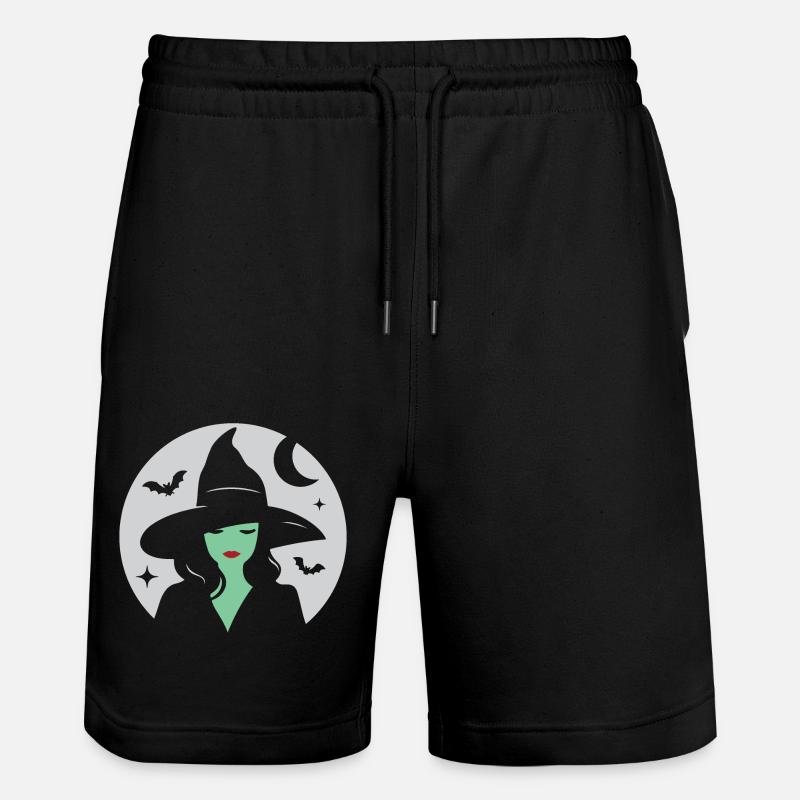 Sorcière verte, Halloween - Short de jogging bio TRAINER Stanley/Stella unisexe - noir