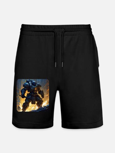 Dunkler Cyborg Android Krieger - Stanley/Stella Unisex Bio Joggingshorts Trainer  - Schwarz