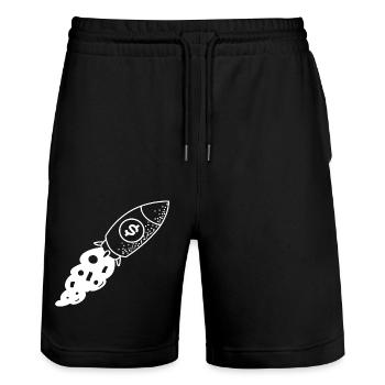 Rocket Money Dollar - Stanley/Stella Trainer Unisex Organic Jogging Shorts - black - Front - Nik (191cm) & Marisol (170cm)