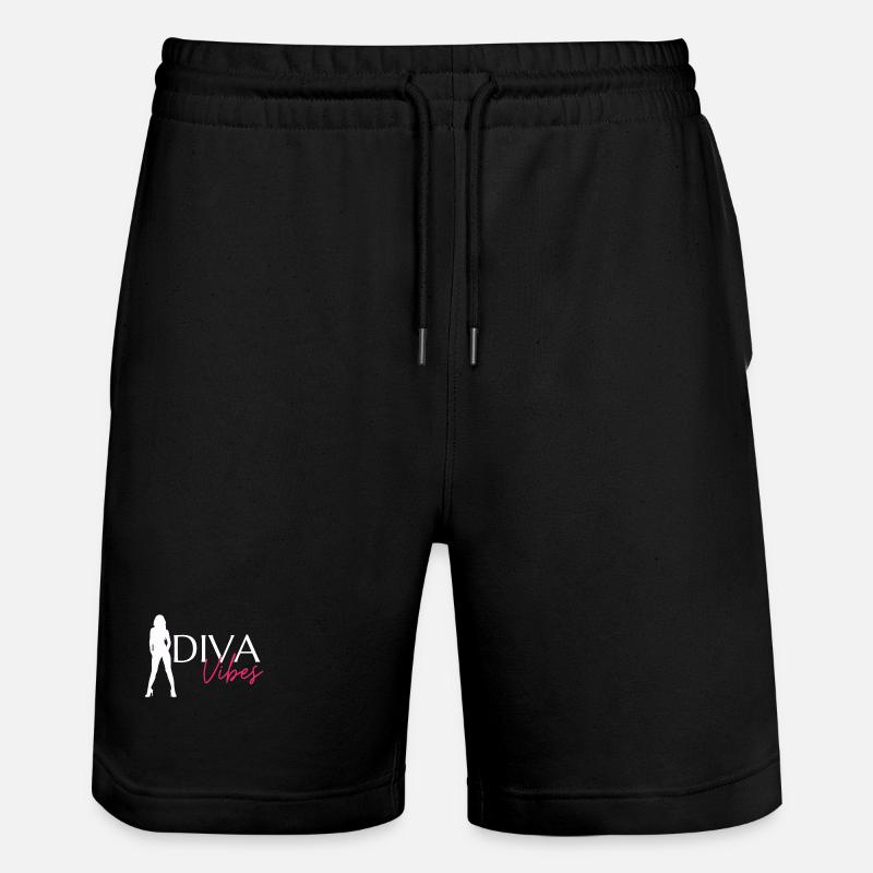 Diva Vibes - Mindset - Stanley/Stella Trainer Unisex Organic Jogging Shorts - black