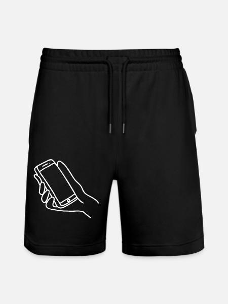 Smartphone Hand - Stanley/Stella Trainer Unisex Organic Jogging Shorts - black