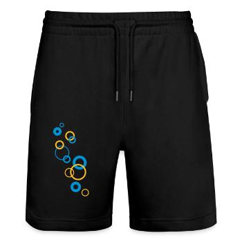 bubbles - Stanley/Stella Unisex Bio Joggingshorts Trainer  - Schwarz - Vorne - Nik (191cm) & Marisol (170cm)