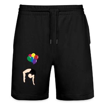 Balloon - Short de jogging bio TRAINER Stanley/Stella unisexe - noir - Devant - Nik (191cm) & Marisol (170cm)