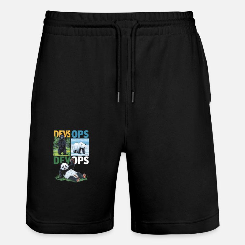 Devops - Stanley/Stella Unisex Bio Joggingshorts Trainer  - Schwarz