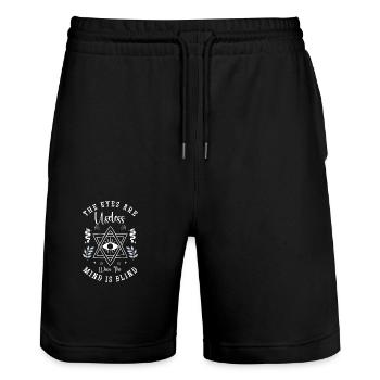 Traumfänger Indianer Esoterik - Stanley/Stella Unisex Bio Joggingshorts Trainer  - Schwarz - Vorne - Nik (191cm) & Marisol (170cm)