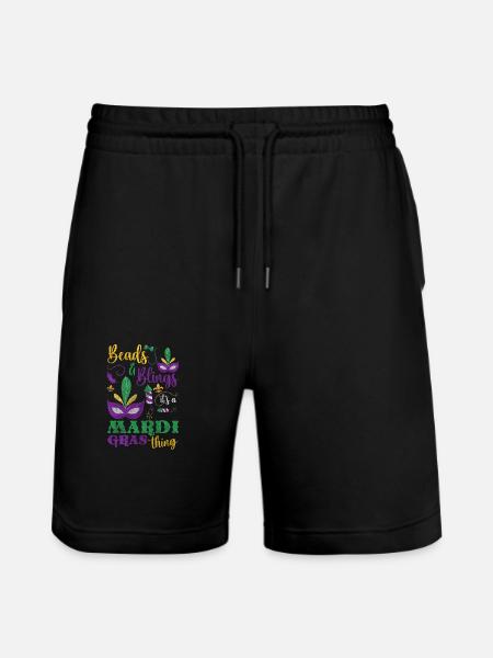 Karneval Feier Bunt Perlen - Stanley/Stella Unisex Bio Joggingshorts Trainer - Schwarz
